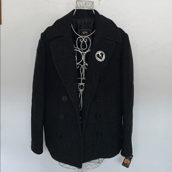 Alpha Industries Gray Pea Coat John Mayer Edition - Picture 1 of 8